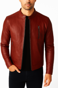 Maroon Biker Men’s Leather Jackets